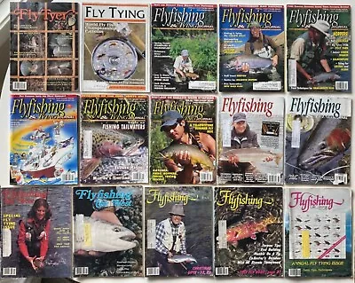 Vintage FLYFISHING : Collection Of 15 Magazines : 1970's 1980's 1990's 2000's • $39.95