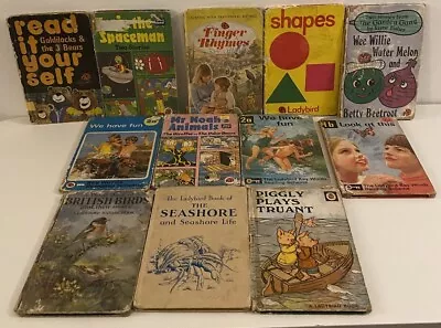 Vintage Job Lot Of 12 Ladybird Books Bundle Of Mixed Stories Titles Topics • £9.99