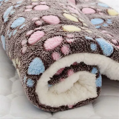 WARM PET BLANKET PAD CAT DOG BED SOFT FLEECE MAT WARM THERMAL RUG Pet Beds • £6.99