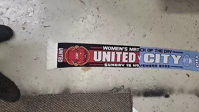 Man Utd V Manchester City Women’s Premier League Match Scarf WPL 19 November ‘23 • £1