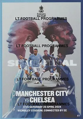 * 2024 FA CUP SEMI-FINAL - MAN CITY V CHELSEA - OFFICIAL PROGRAMME - IN STOCK * • £7.99