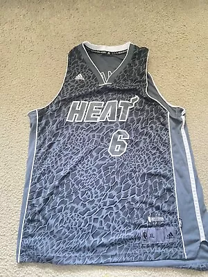 LeBron James Limited Edition NBA Miami Heat Gray Camo Jersey Size XL • $49.99