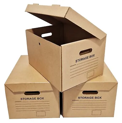 Strong A4 Filing Archive Storage Removal Cardboard Boxes With Handles • £76.12
