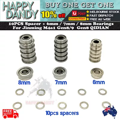 UPGRADE Gearbox Parts Spacers  Bearings 6/7/8mmJinming Gen 8 J9 CYMA Gel Blaster • $12.94