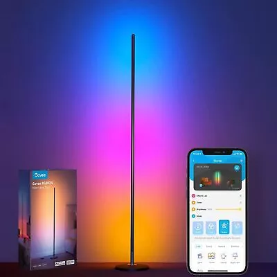 Govee RGBIC Floor Lamp LED Corner Lamp Works With Alexa Smart Modern Black  • $146.17