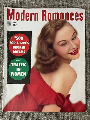 Modern Romances Magazine January 1953 Vintage Pulp Fiction Love Stories • $20.19