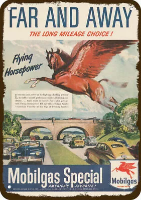 1949 MOBIL Gas Flying Horse Pegasus Vintage-Look DECORATIVE REPLICA METAL SIGN • $24.99