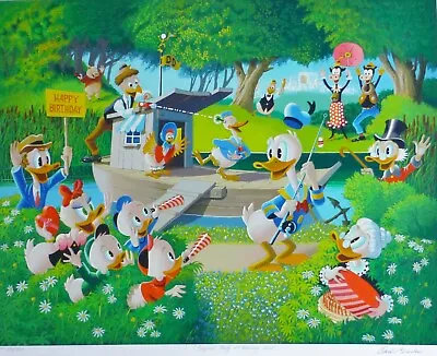 Carl Barks Surprise Party At Memory Pond SIGNED Disney Creator Scrooge McDuck A • $595