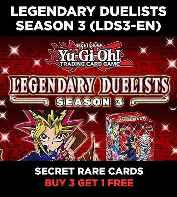 Yugioh Legendary Duelists Season 3 Lds3-en Secret Rare Cards Limited Edition • £12.95