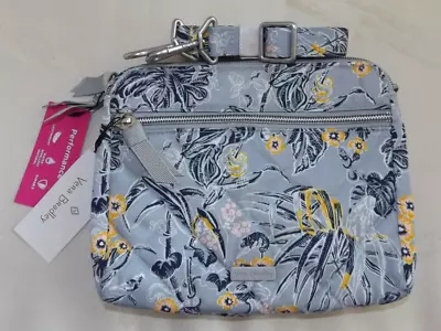 VERA BRADLEY Rfid Medium Triple Compartment Crossbody - Rain Forest Toile Twill • $69.95