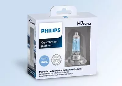 2x GERMANY Philips H7 Upgrade Ultra Crystal Vision Xenon White Light Bulb 55W • $37.98