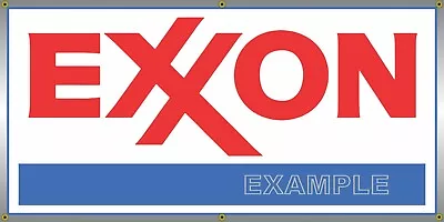 Exxon Gasoline Gas Station Vintage Old School Sign Remake Banner Size Option • $52.75