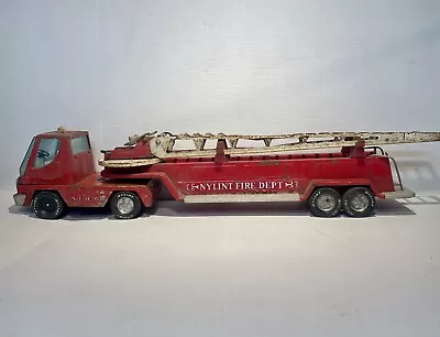 Nylint Firetruck NFD 6 Vintage Large Nylint Fire Dept Turbo Power Ladder Truck • $69.99