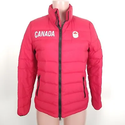 Hudson Bay 2010 Canada Olympic Quilted Down Winter Jacket Coat Women's Medium • $134.78