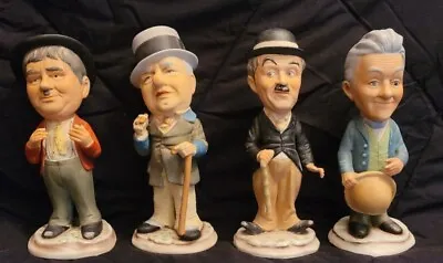 Laurel & Hardy Ceramic Figurines 8'' Tall. Chaplin Hardy Laurel W. C. Fields • £77.13