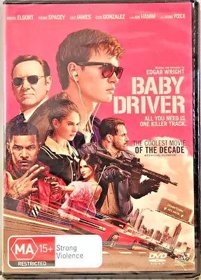 BABY DRIVER - Kevin Spacey Lily James Viviana Chavez CJ Jones - NEW DVD • $6.95