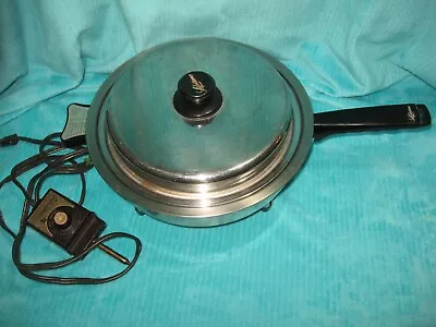 Vintage Lifetime Electric Stainless Steel Skillet Fry Pan Liquid Core West Bend • $65.99