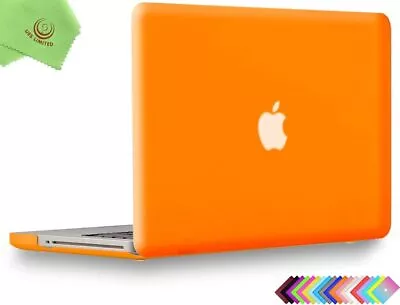 MacBook Pro 13 Case - Smooth Touch Matte Orange With Cloth • £22.45