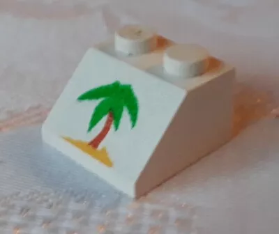 LEGO PART Slope 45 2 X 2 With Palm Tree Pattern . SAEASIDE CABANA • $3.10