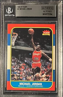 1986-87 Fleer Michael Jordan Rookie Card (RC) #57 BGS Authentic Altered • $1959