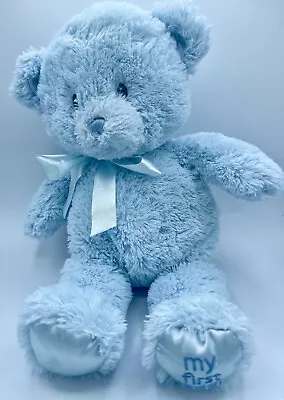 Baby Gund My First Teddy Blue Bear Plush Stuffed Animal Toy Lovey 10  • $12.95