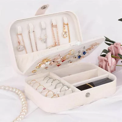 $14.50 • Buy Jewelry Case Box Organizer Holder Storage Earring Ring Necklace Display Portable