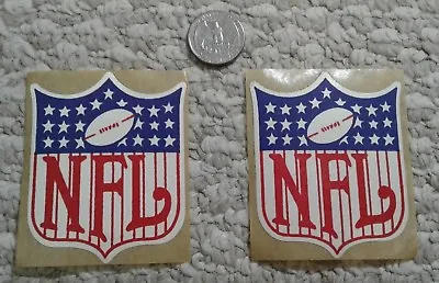 Vintage NFL Shield Logo 2 Cloth Decal Sticker Lot 1960s 3 X2½  • $3.64