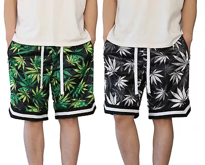 Victorious Men's Marijuana Basketball Shorts Gym Fitness Workout S-3xl • $24.99