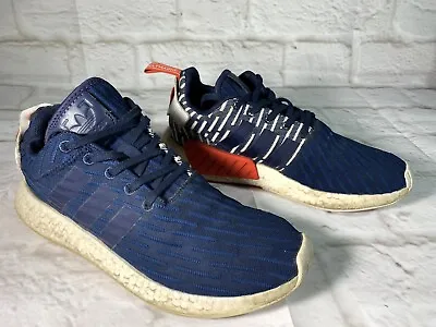 $50 • Buy Mens ADIDAS NMD R2 Primeknit Collegiate Navy Blue Sneakers Size US 10 #20569