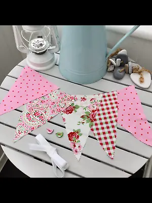 Bunting Sewing Kit Cath Kidston Ikea Rosali Fabric Pink Green Red Christmas New • £2.99