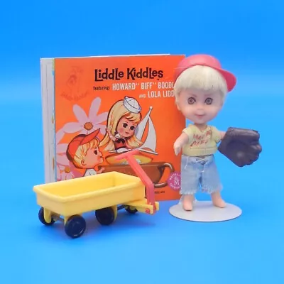 Vintage Liddle Kiddles HOWARD  BIFF  BOODLE Doll Hat Wagon 1960s *YELLOW SHIRT* • $89.95