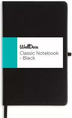 Lined Journal Notebook 80 Gsm Thick Paper Hardcover Black • $7.99