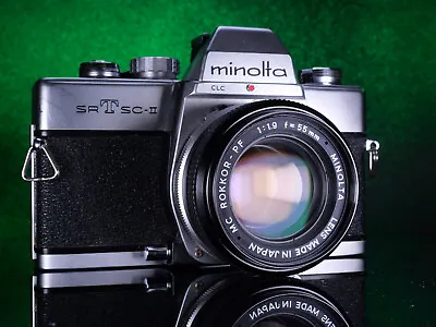 Minolta SRT MC-II 35mm Camera W/ MC Rokkor-PF 55mm F/1.9 Lens #9512068 • $148.50