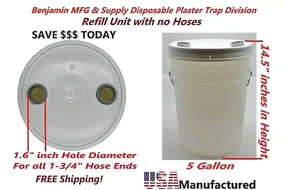 5 Gallon - Disposable Dental Lab Plaster Trap Sealed Bucket Refill • $35.74