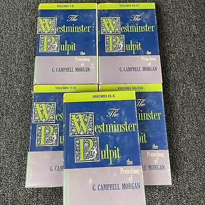 Westminster Pulpit The Preaching Of G. Campbell Morgan 5 Book Set Volumes 1-10 • $48.97