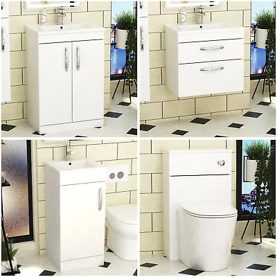 £156.99 • Buy Bathroom Vanity Unit Cabinet Furniture Storage Toilet Basin Sink Cabinet White
