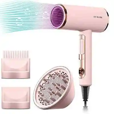 FUNTIN Hair Dryer Blow Dryer With Diffuser Brush For Women 4C Thick Hair Ionic • $39.95