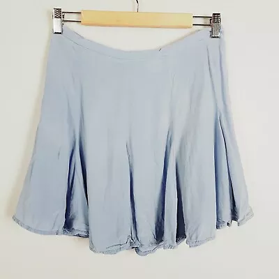ZIMMERMANN Womens Size 2 Or 12 Blue Mini Silk Skirt • $48.57
