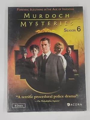 NIP Murdoch Mysteries: Season Six 6 (DVD 2013) W/ Slipcover & Fast Shipping!    • $13.85