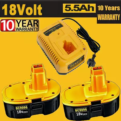 5500mAh For DeWalt 18V XRP Battery/Charger DC9096 DC9096-2 DC9098 DW9095 DE9096 • $35.90