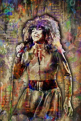 Tina Turner Poster Tina Turner Classic Gift Tina Turner Tribute Fine Art • $16