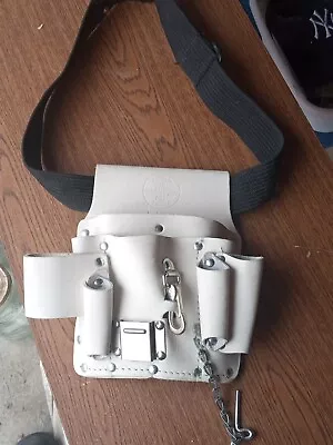 $37 • Buy Klein 5178 Tools Tool Pouch Bag Belt Carpenter Electrician Lineman Leather Used