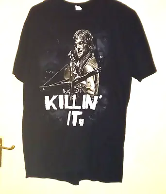 Black The Walking Dead Daryl Dixon ' Killin It ' Tshirt Size XXL From Gildan • £2.99