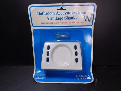 Vintage Armitage Shanks Ceramic Bathroom Toothbrush Holder White • £15.99