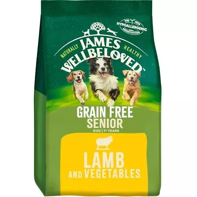 James Wellbeloved Grain Free Senior Dry Dog Food - Lamb & Veg - 10kg • £52.49