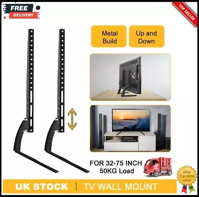 £14.50 • Buy Universal TV Stand Base Bracket Mount Desktop Table Top For 32-70inch Samsung LG