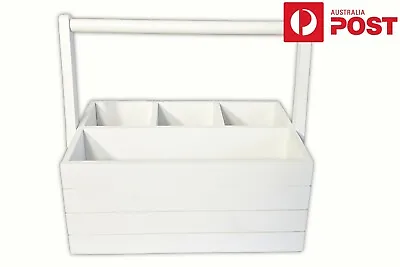 $46.99 • Buy Table Caddy Desk Office Cutlery Knife Kitchen Utensil Holder 4 Compartment