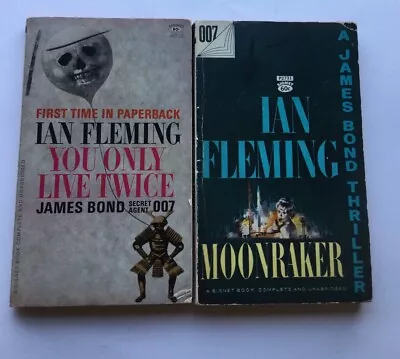 Ian Fleming-You Only Live Twice And Moonraker Paperbacks • $5