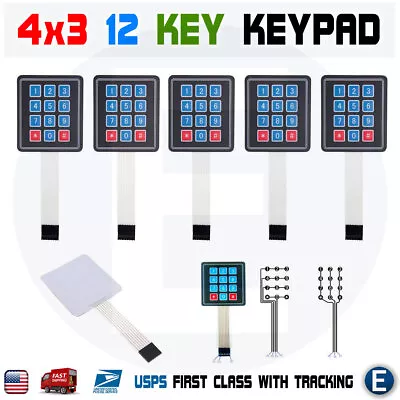 5pcs Keypad 4 X 3 Matrix Array 12 Key Arduino Membrane Switch  Keyboard Module • $7.18