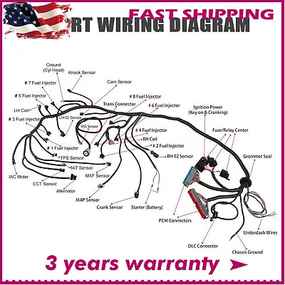 LS1-4L60E Wiring Harness Stand Alone For LS SWAPS DBC 4.8 5.3 6.0 97-06 98 99 00 • $85.09